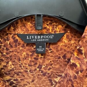 Liverpool Los Angeles Tan Patterned Shirt